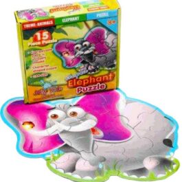 Shaped Puzzle: Elephant (15pc) – Cardboard