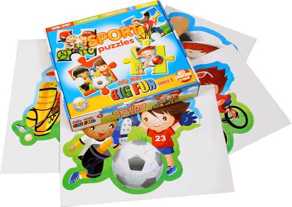 Shaped Puzzle: 4 in 1 Sport Set (60pc) – Cardboard